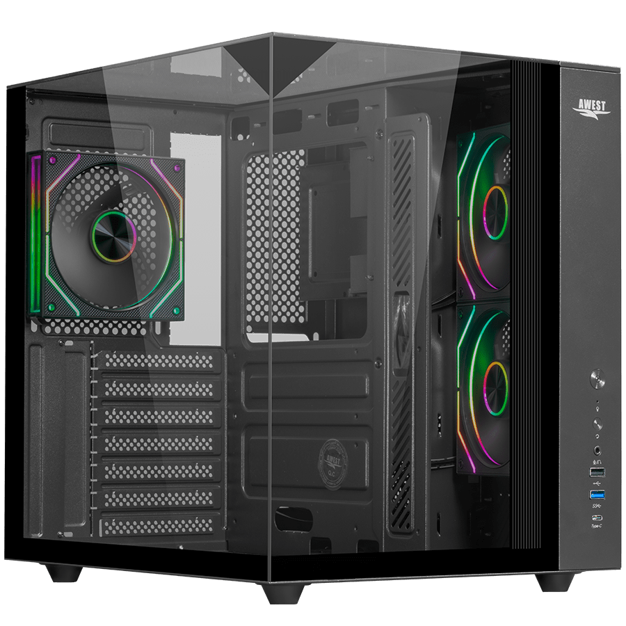 قاب کیس AWEST AQ15 TG BLACK