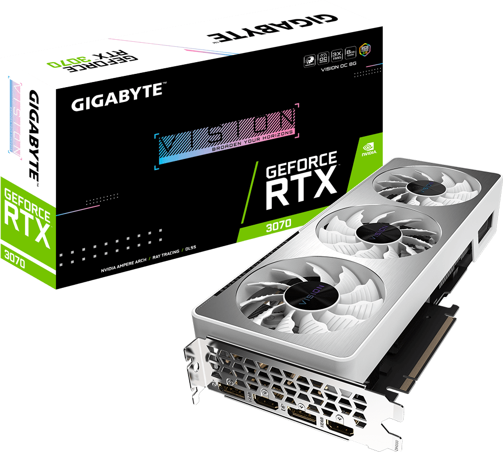 کارت گرافیک RTX 3070 Gigabyte Vision 8gb