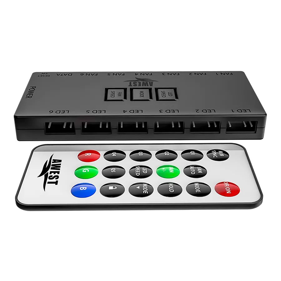 هاب فن و کنترلر نورپردازی اوست AWEST FAN HUB & ARGB CONTROLLER